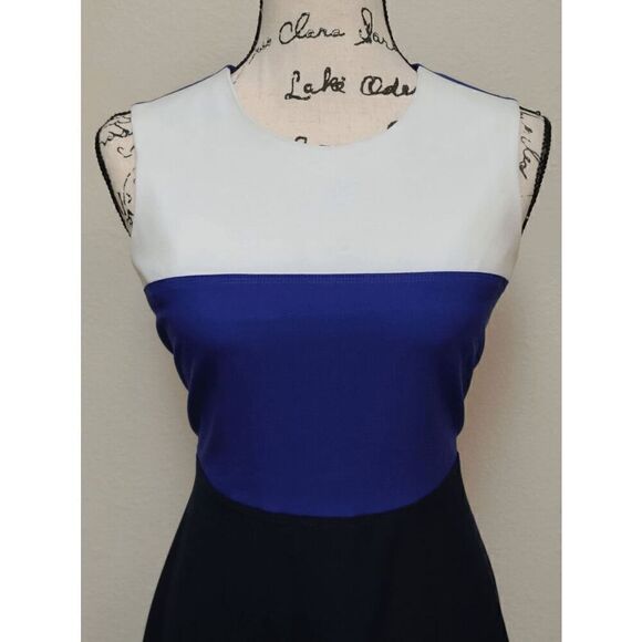 TALBOTS Colorblock Tri-color A-line Sleeveless Dress SIZE 6P MSRP $159 - Picture 8 of 14